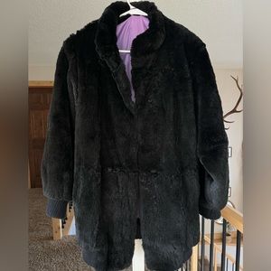 Genuine rabbit Fur coat
